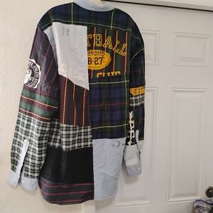 Polo Ralph Lauren Classic Fit Oxford mens  University Fun Shirt!  XXL Patchwork